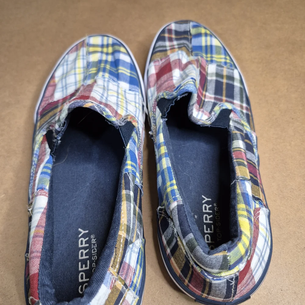 Sperry Men's Colorful Plaid Boat Shoes 3050